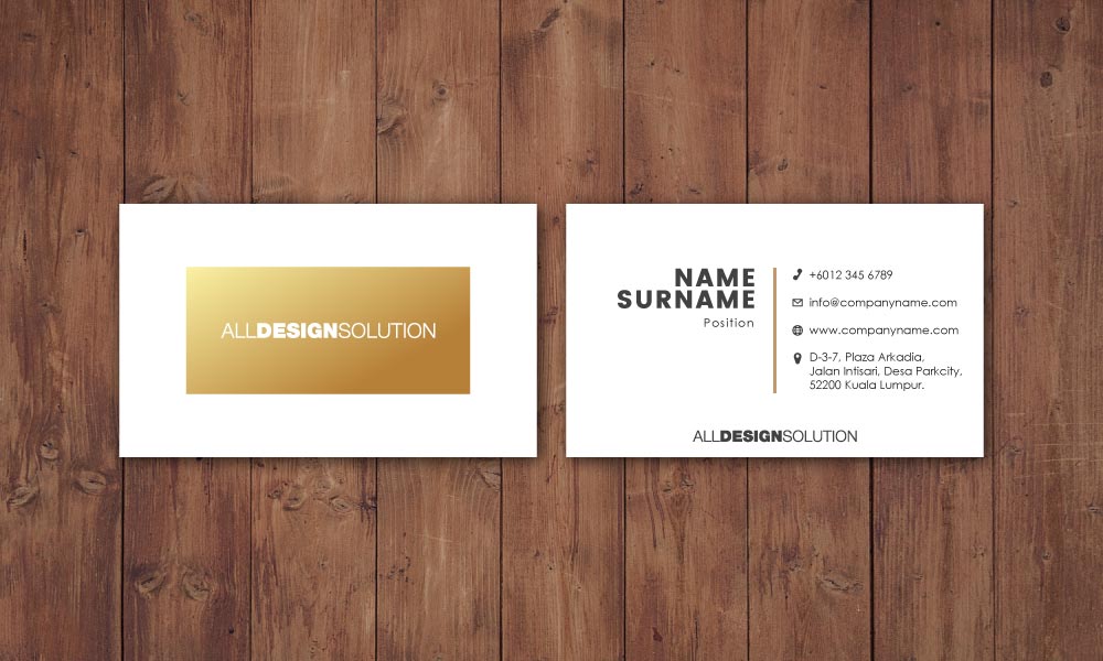 Hot Stamping Name Card 260gsm All Design Solution