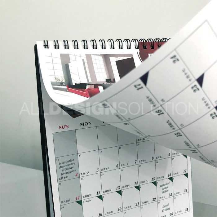 Hard Stand Desk Calendar Printing